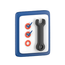 Service history - checklist and wrench